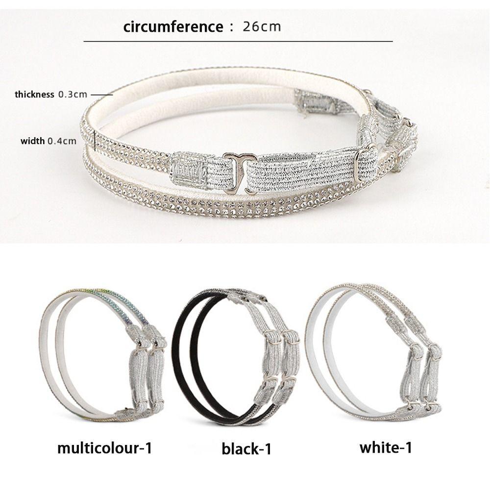 2Pairs Bundle High Heels Women Shoeslaces Ankle Holding Shoes Decorations Lazy Shoelaces Adjustable Elastic Shoe Belt Women