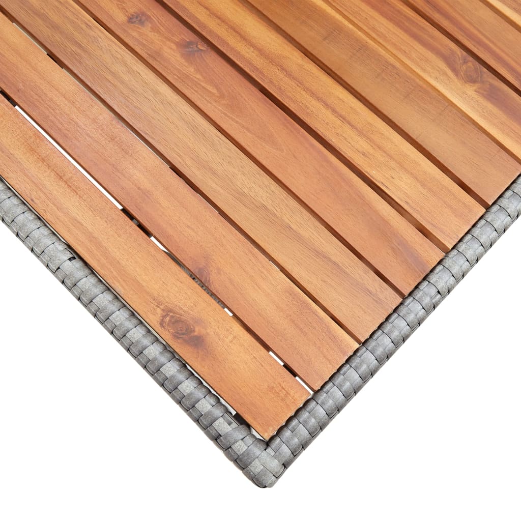 vidaXL Gartentisch Grau 120x70x66 Cm Akazie Massivholz