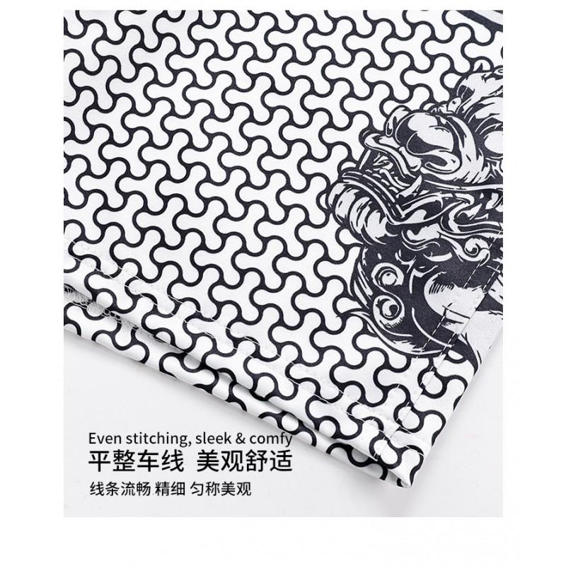 Mens MMA Boxing Shorts With Pixiu Design UFC Training Muay Thai BJJ Gym Workout - Quick Dry Athletic Compression