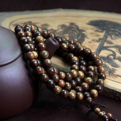 Duftende schwarze Rosenholz108 8 mm buddhistische Gebetskette Mala Halskette/Armband