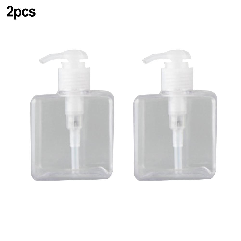 2PCS 250ml Soap Dispenser Bottle Shampoo Shower Gel Bottle Square Bottle Dispenser Soap Lotion Shower Gel Liquid Soap Dispenser