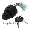 Boat Ignition Switch with Key Locking 6 Wire Connect Push Button Off Electric Lock for