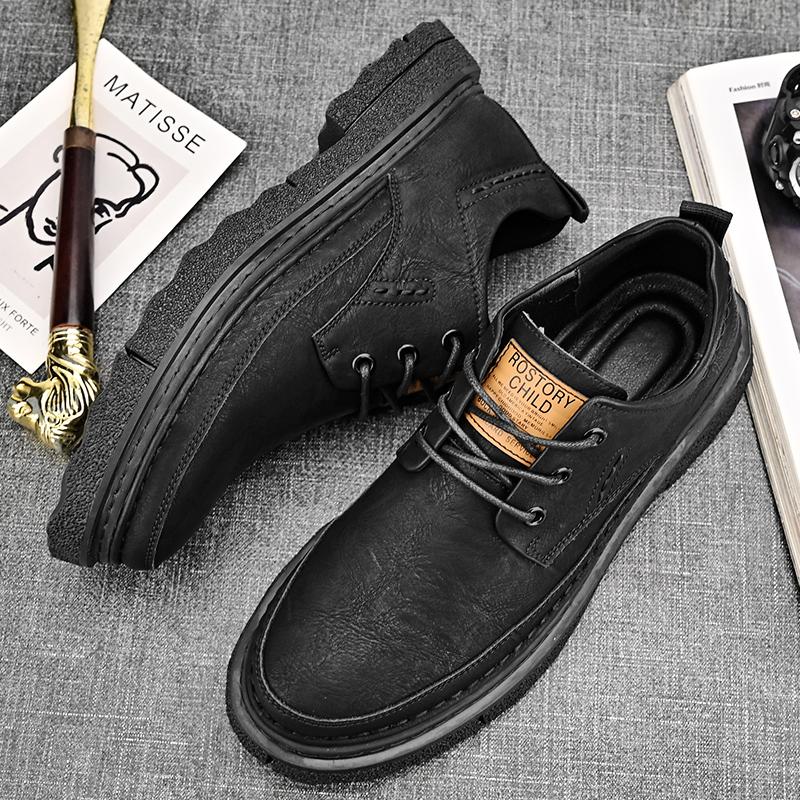 

Модные универсальные туфли для скейтбординга, мужские кроссовки из натуральной кожи, мужские кроссовки ручной работы, повседневные туфли на плоской подошве со шнуровкой, классические мужские туфли для свадьбы 46 чёрный