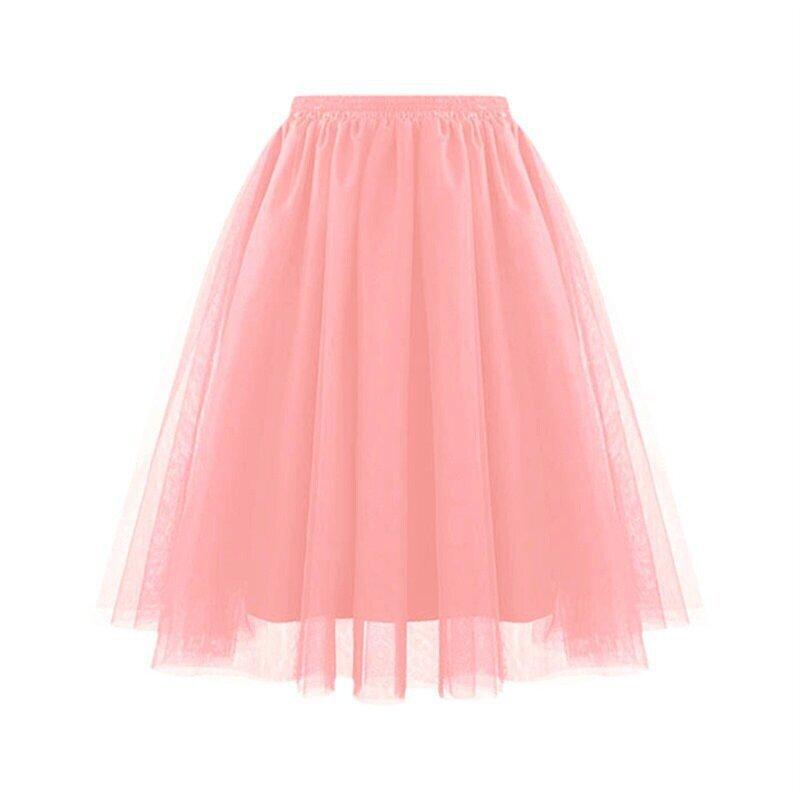 Women’s Skirts Spring Summer Trendy Fairy-style Plus-size Tulle Puff-skirt Plus-size Slimming Fluffy Layered Tulle Tutu Skirt
