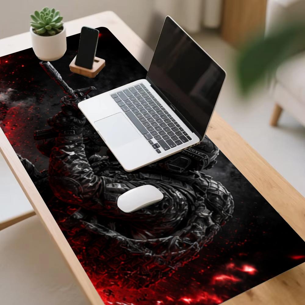 Soldier Mouse Pads Pc Accessories Desk Mat Desk Interior Setup Mousepad Gamer Playmat Gaming Room Decoration Rug Big Mousepepad