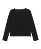 HYEYEONG KIM Asymmetrical Strap Fleece T-Shirt - Black