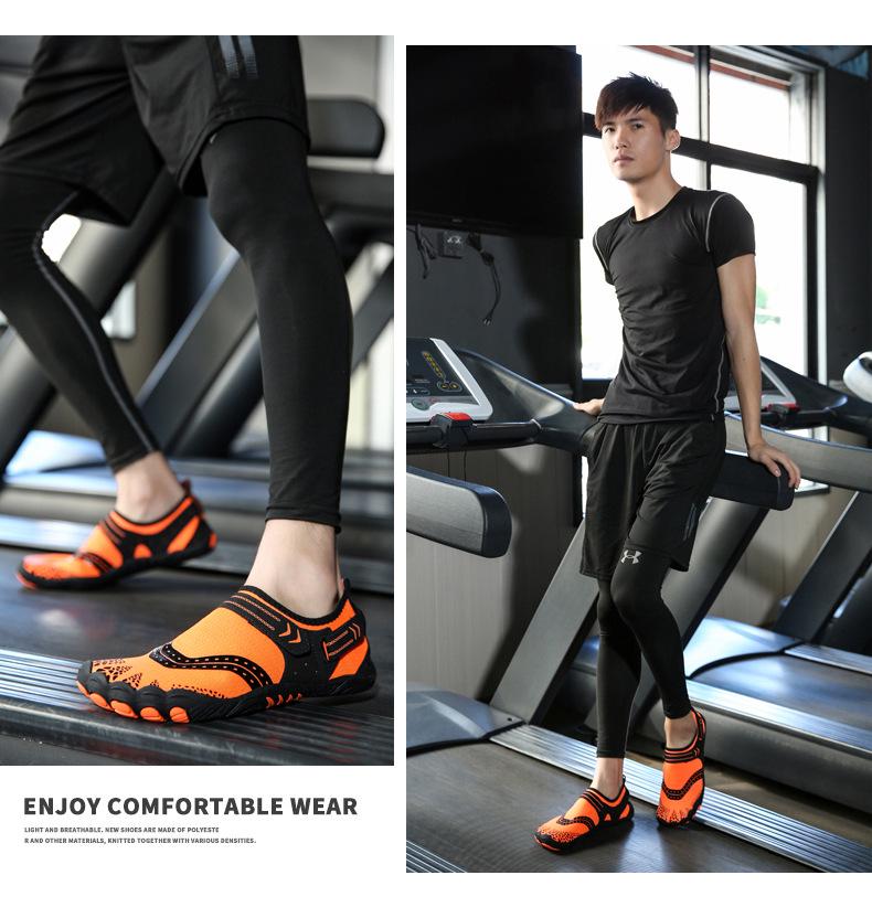 Lightweight Indoor Fitness Shoes for Gymnastics, Yoga, and Squats - Soft Sole Five-Finger Design for Men and Women