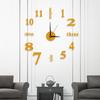 Silent Digital Wall Clock DIY Hanging Watch Simple Mute Clock  Bedroom