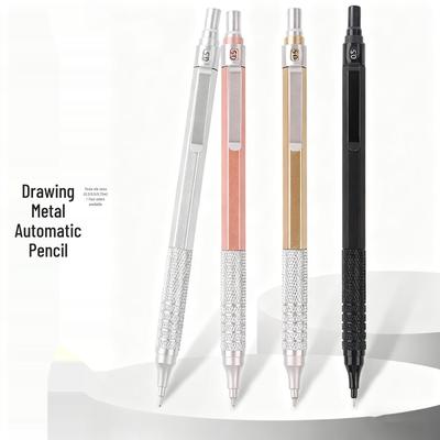 Professioneller Metall-Druckbleistift, 0,5/0,7 mm, niedriger Schwerpunkt, beschwertes Gefühl, kontinuierliche Minenzufuhr zum Zeichnen & Malen.
