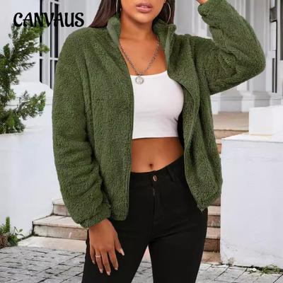 Women's Plus Size Fashion New Long Sleeve Plush Loose Warm Cardigan Coat Jacket