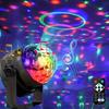 LED Stage Disco Light Rotating DJ Ball Strobe Colorful Magic Dance Car Ambient RGB Christmas Gift Party Club Car Laser Show Lamp