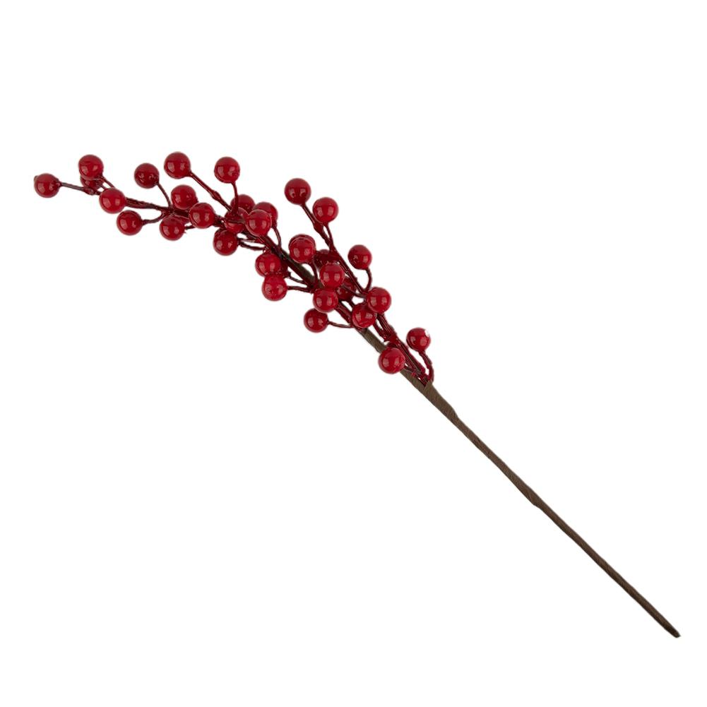 Stems Holly Artificial Berry Home Plastic Red Rich Fruit Simulation Tree 3/4branches Beautiful Festive Wedding