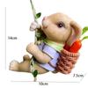 Cute Bunny Statue Resin Miniatures Figurine Garden Decor Animal Sculpture  Outdoor
