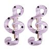 2 Piece Lovely Star Dot Music Symbol Hair Clip Safe Acrylic Hair Decorations Barrettes Present For Kids Adults