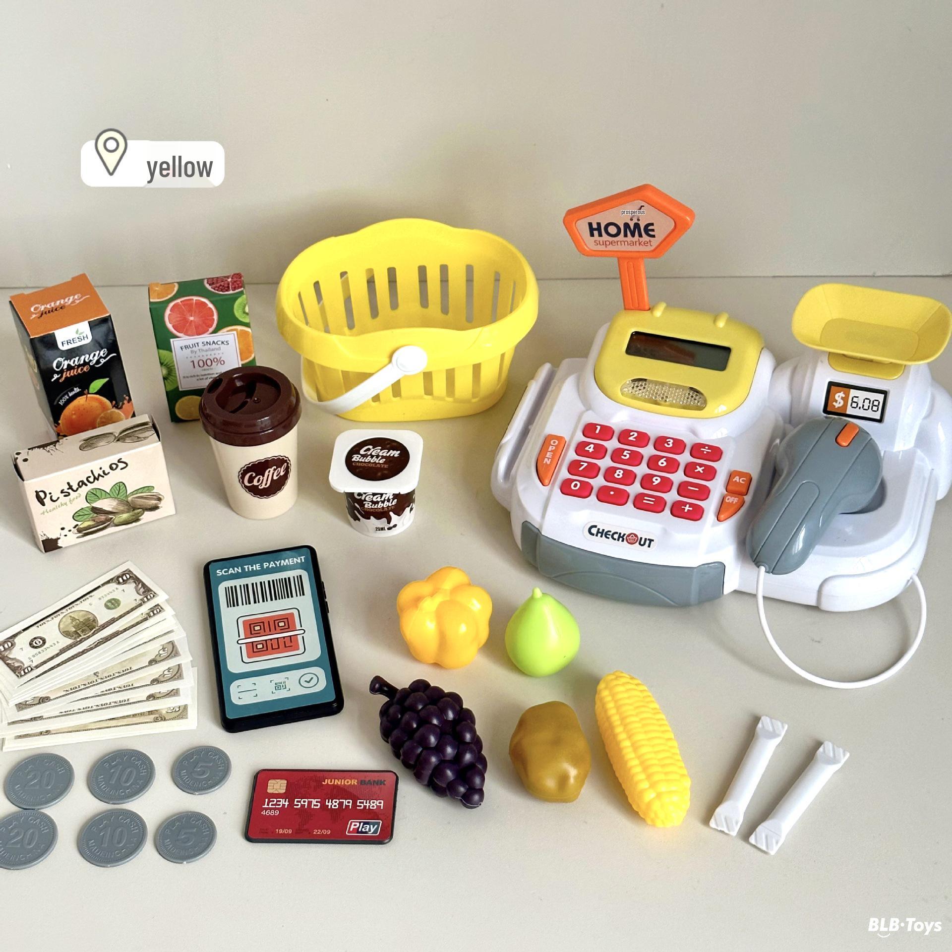 Children s Toy Supermarket Cash Register Set with Scanner