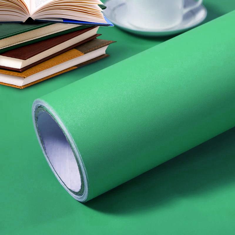 

Self-Adhesive Waterproof PVC Wall Mural - Solid Color, Thickened Wallpaper/Sticker for Dorms (White/Black) 40cm W x 1m L
