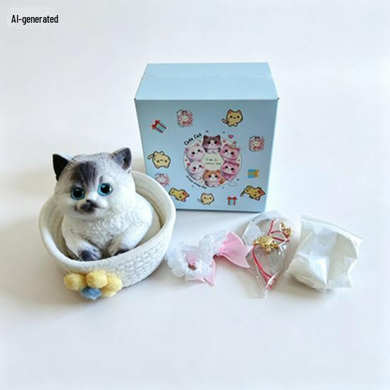 Soft Rubber Cat Squeeze Toy for Stress Relief