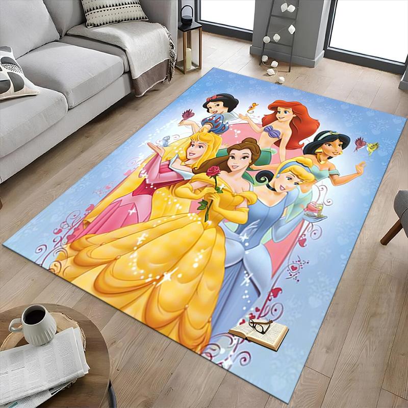 Princesses Winter Wonderland Carpet For Playroom Bedroom Living Room Sofa Home Decorkids Game Area Rug Nonslip Floor Mat