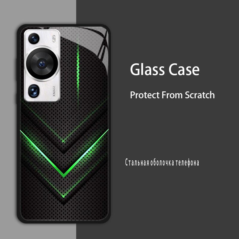 

Tempered Glass Phone Case For Huawei P60 Pro Cover P60Pro Luxury Hard Back Bumper for Huawei P60 Pro Marble Painted Coque Bumper Huawei P60 Pro