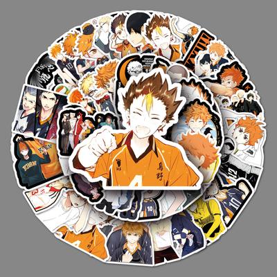 52 Cartoon Japanese Volleyball Teenager Decoration Suitcase Suitcase Scooter Car Waterproof Graffiti Stickers