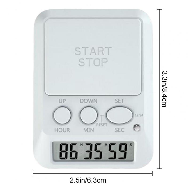 A96I - Relógio Temporizador Eletrônico Multifuncional Com Luz Beep Notificação Temporizador Para Pausas de Estudo Para Academia Para Casa e Jardim
