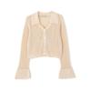 JILL by JILL STUART Sweater [Pre-order: Arrives late March - early April] Women's Mesh Collar Cardigan in Ecru