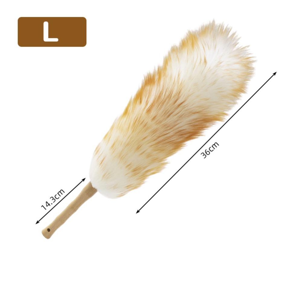 Daily Use Multipurpose Wool Duster Brush Long Handle Soft Furniture Feather Duster Washable Cleaning Brush Houseware Tools