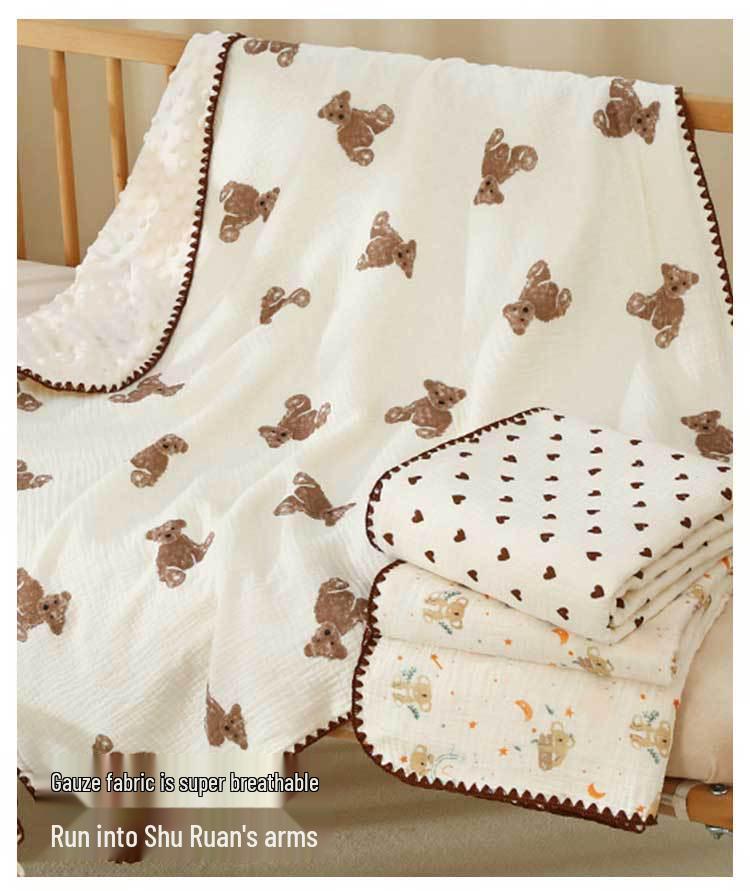 Newborn Four Seasons Cotton Gauze Blanket: Baby Towel, Air Conditioning Quilt, Nap Cover