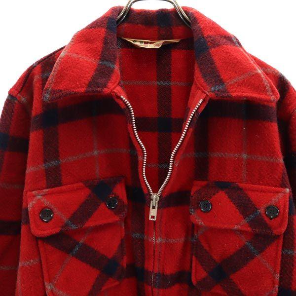 McGregor Full zip Check Pattern Jacket M Red x black Men's Used