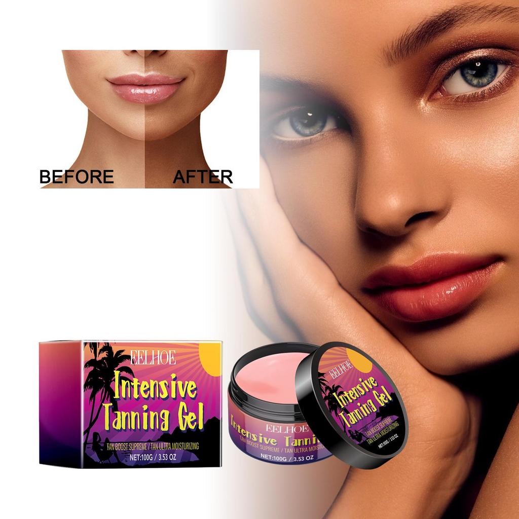 EELHOE Peach Tanning Gel Summer Sun Beach Sunless Tanning Beauty Deeply Moisturizing Skin