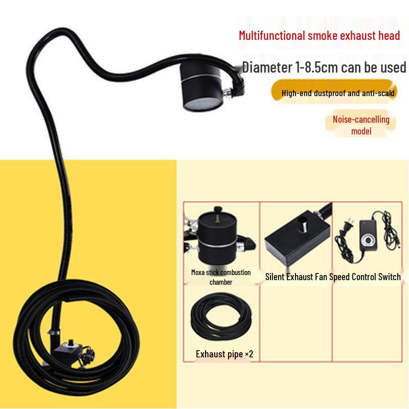 Moxibustion Stand with Smoke Exhaust, Vertical Suspension, Open Flame, Smokeless Fumigation Tool