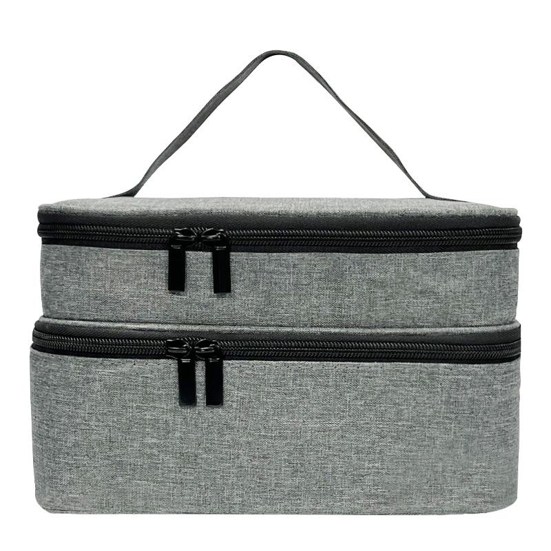 Double-Layer Nail Polish Storage Bags Large Capacity Nail Polish Bottle Organizer Multi-Spacer Bottle Trimmer Nail Tool Box Tote