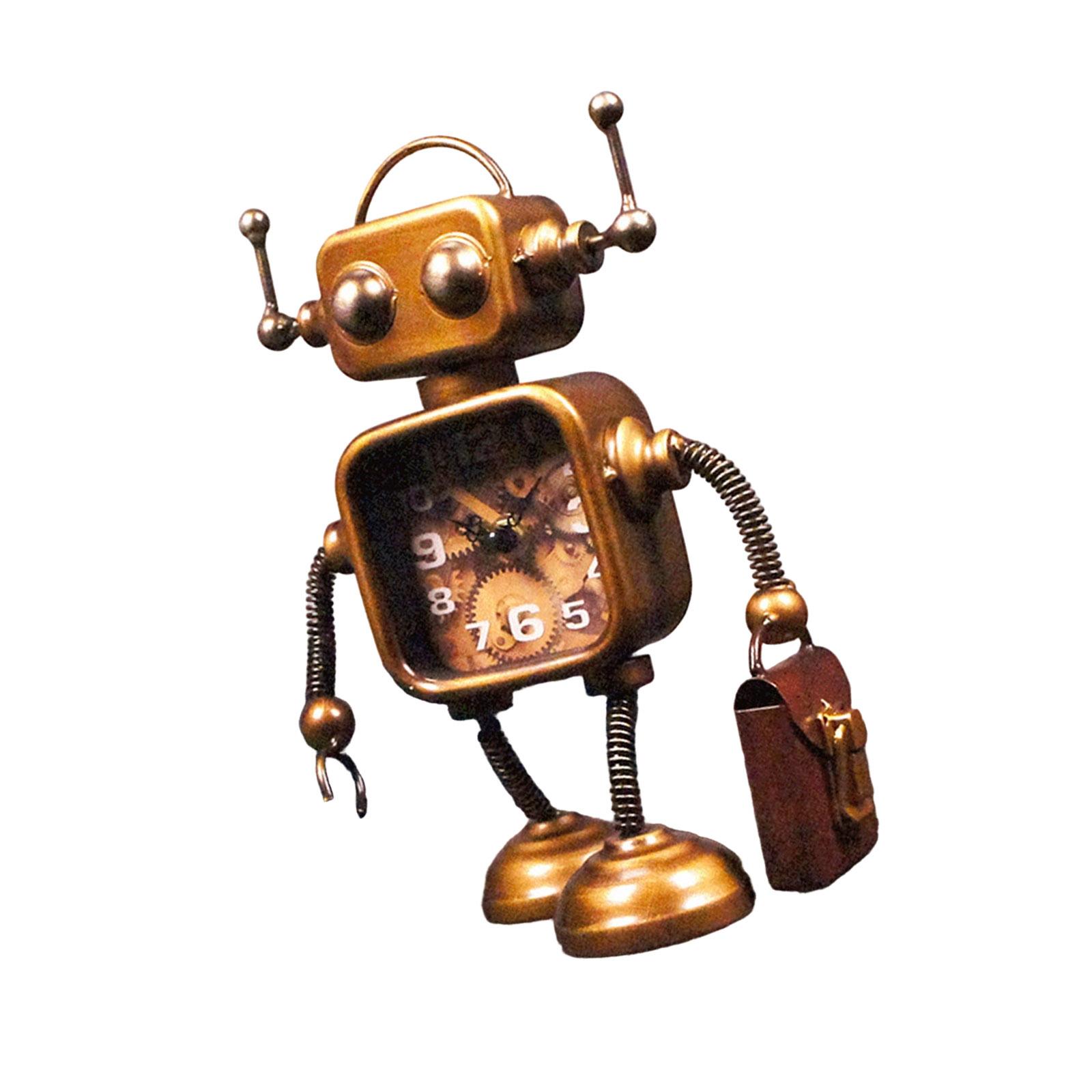 Desk Clock Decorative Table Clock Silents Analog Quartzs Battery Operated Tabletop Clock for Living Room Shelf Decors