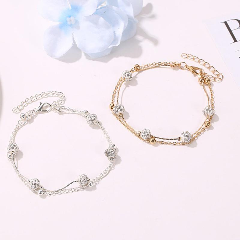 2Pcs/Set Anklets For Women Foot Accessories Beach Barefoot Sandals Bracelet Ankle On The Leg Female Anklets