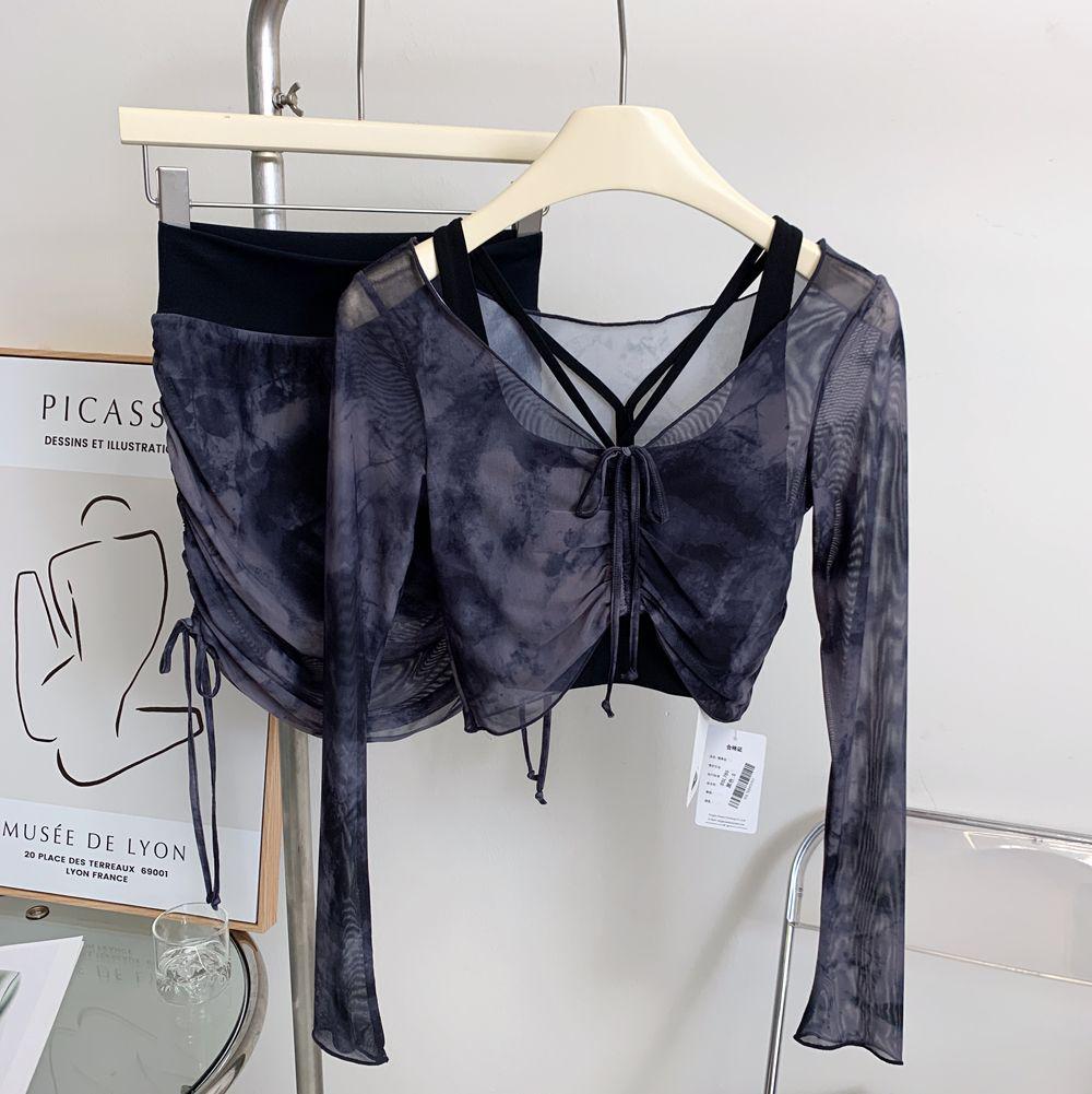 Pure Desire Long Sleeve Yoga Top - Stretch Mesh, Breathable, Quick-drying, Slimming Fit