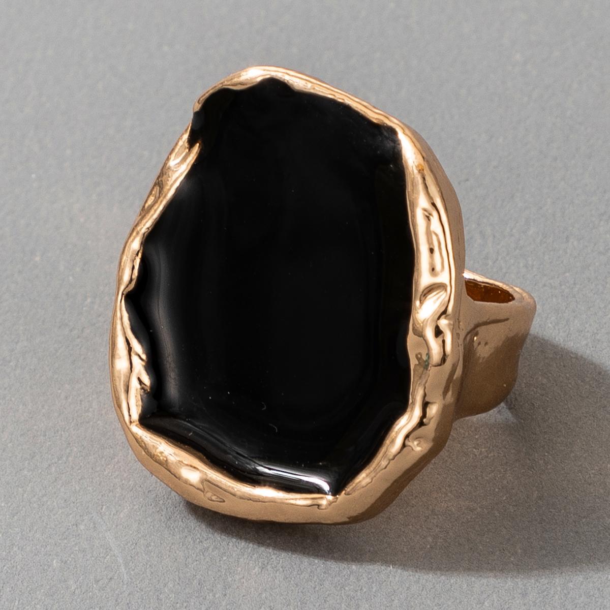 

Bohemian Black Stone Joint Ring for Women Men Charms Dripping Oil Big Joint Ring Gothic Jewelry Accessories