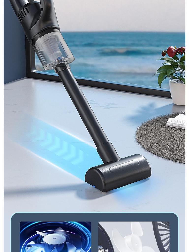 שואב אבק ידני אלחוטי נייד עם שאיבה חזקה לשימוש בבית ובמכונית