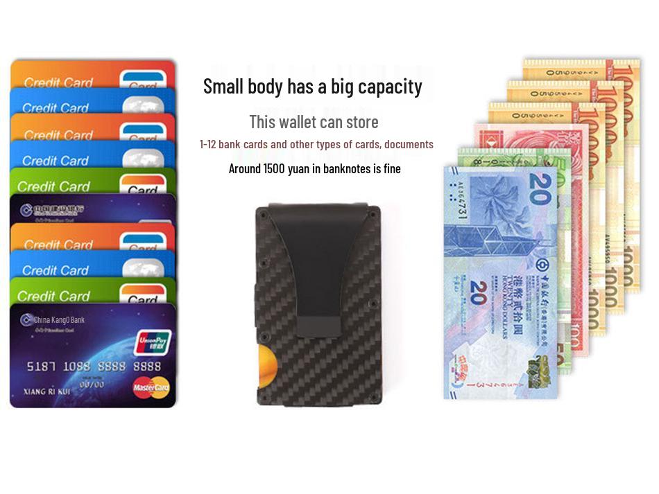 Aluminum Alloy RFID Anti-Theft Ultra-Thin Metal Card Holder Wallet for Men