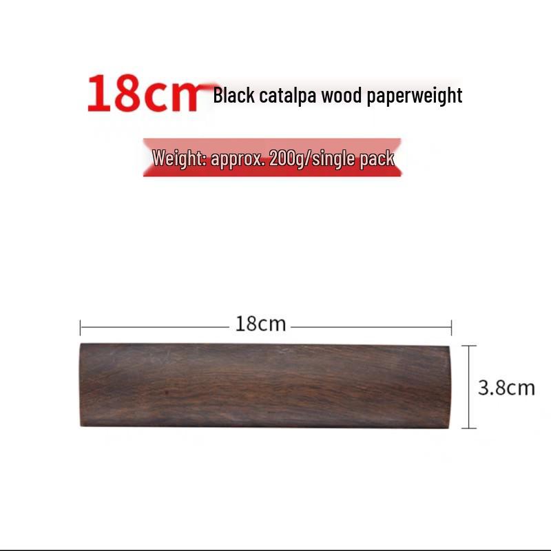 Sada černého ebenového pevného dřeva na papír a černého katalpy na pravítka pro kaligrafii - 18-30 cm