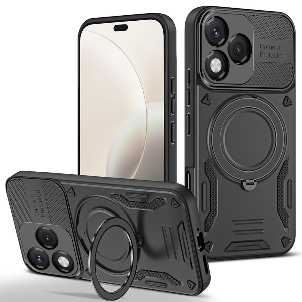 For Honor 400 Lite 5G Magnetic Case Shockproof TPU + PC Phone Back Cover with Kickstand