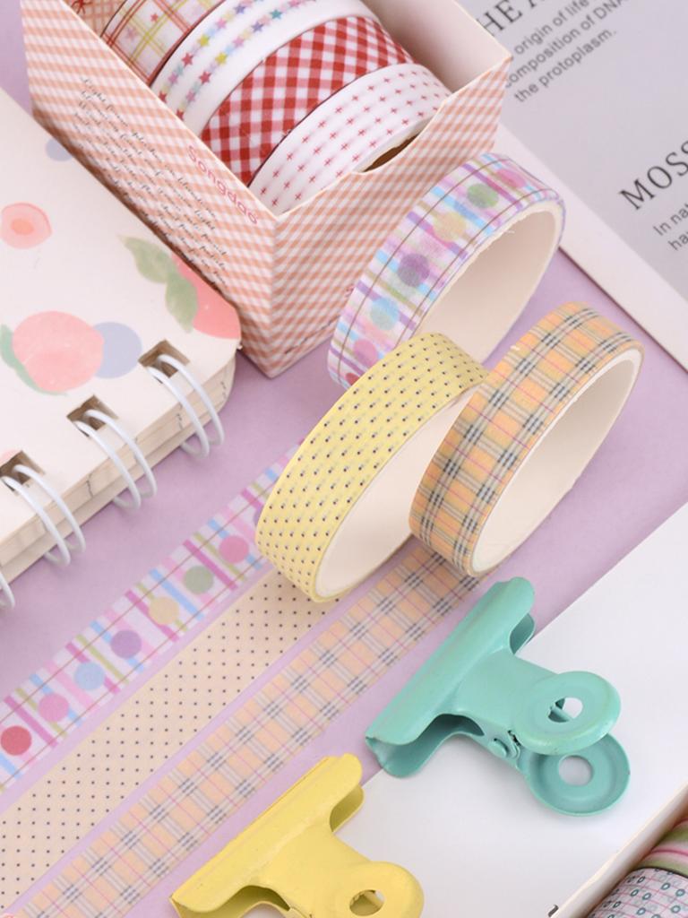 5 Rolls/Box, Of Various Styles Of Washi Tape, Masking Tape For Art Design And Diy Handicrafts, School Supplies, Birthday Gifts