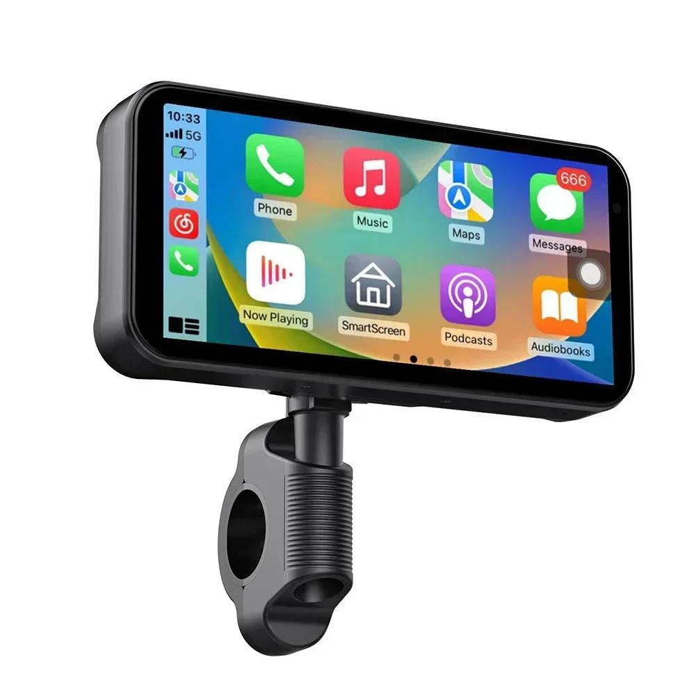 

6.25 inch Motorcycle GPS Navigation Portable Wireless Carplay Android Auto DVR Drive Recorder Moto Monitor WIFI IP67 Waterproof