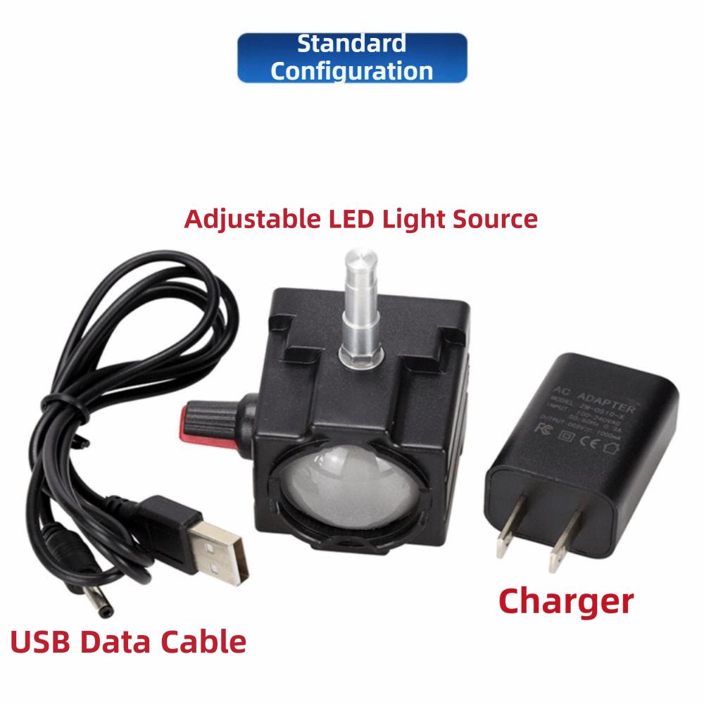 Vit LED-mikroskoplampa Justerbar ljusstyrka Mikroskopringlampa Laboratoriebruk