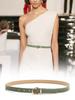 Women Golden Color C-Body Buckle Leather Belt Korean Belt Version Fashion Fine C3P4