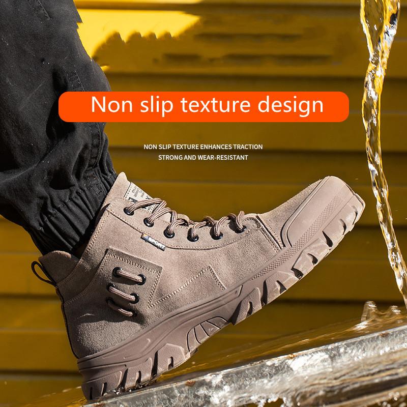 Work Safety Shoes Men Steel Toe Shoes Puncture-Proof Work Sneakers Anti-smash Indestructible Shoes Safety Boots