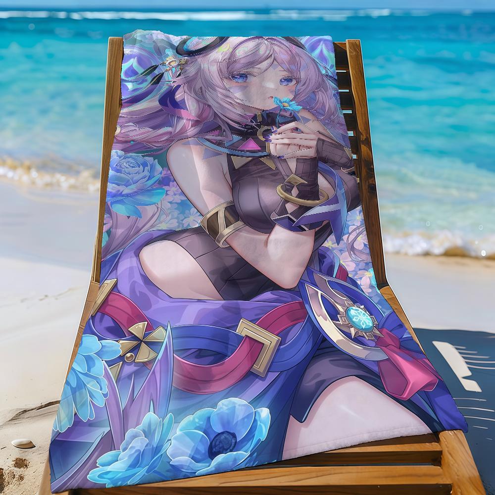 

Game Genshin Citlali Impact Towel Sports Quick Dry Travel Camping Gear Sandproof Soft Light Large Beach Towel W40*H60(CM)