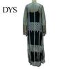 Shiny Bronzing Gown 2 Pcs/Set Women Evening Dress Big Swing Bronzed Cardigan Slip Wedding Guest Attire Set See-through Mesh Long Sleeve Coat Cocktail