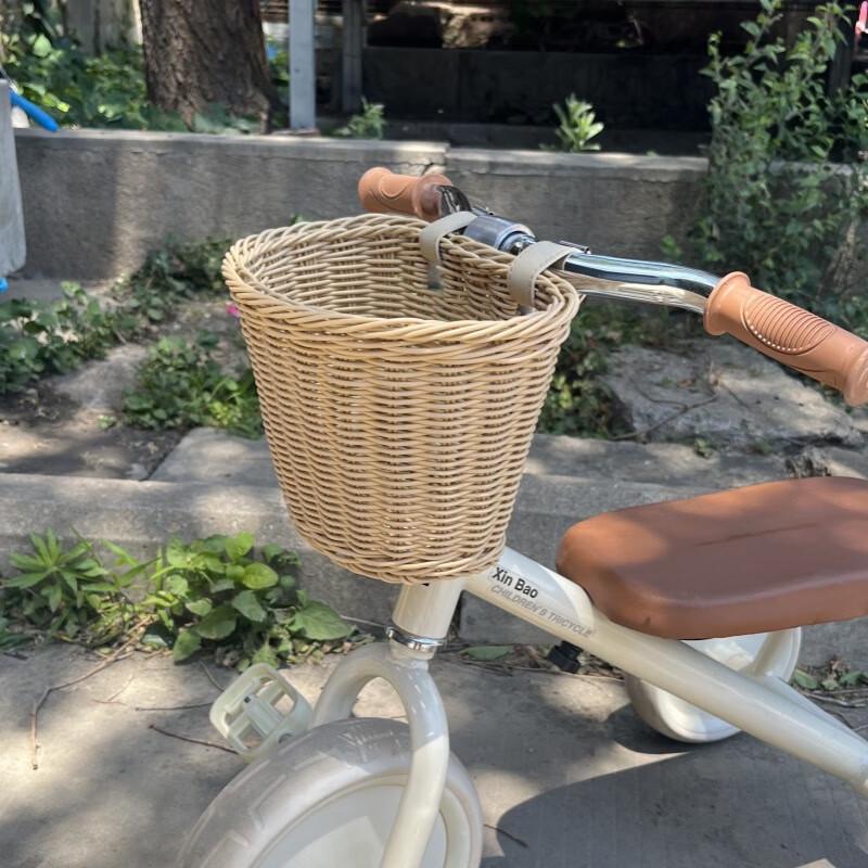 Lishi Wicker-Style Bicycle & Balance Bike Front Basket
