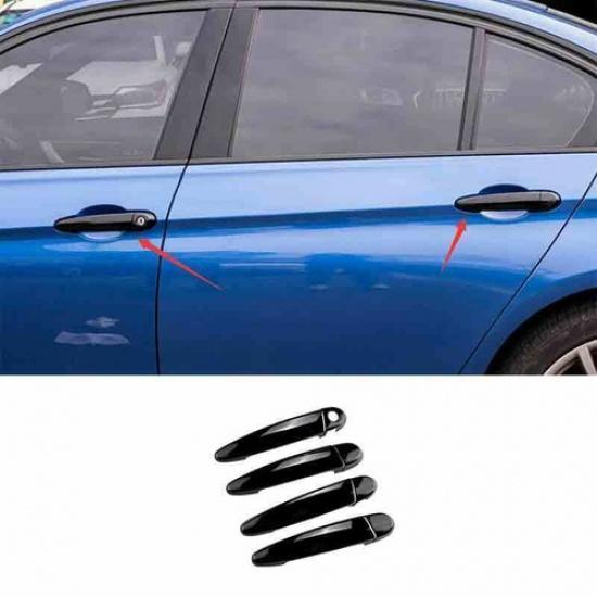 Black Exterior Outside Door Handle Cover Trim For BMW X3 F25 X4 F26 2011-2017