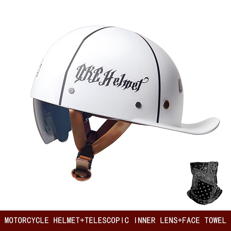 

Мотоциклетный ретро шлем универсальный круиз скейтборд велосипед полушлем мотоциклетный новый национальный стандарт лето L